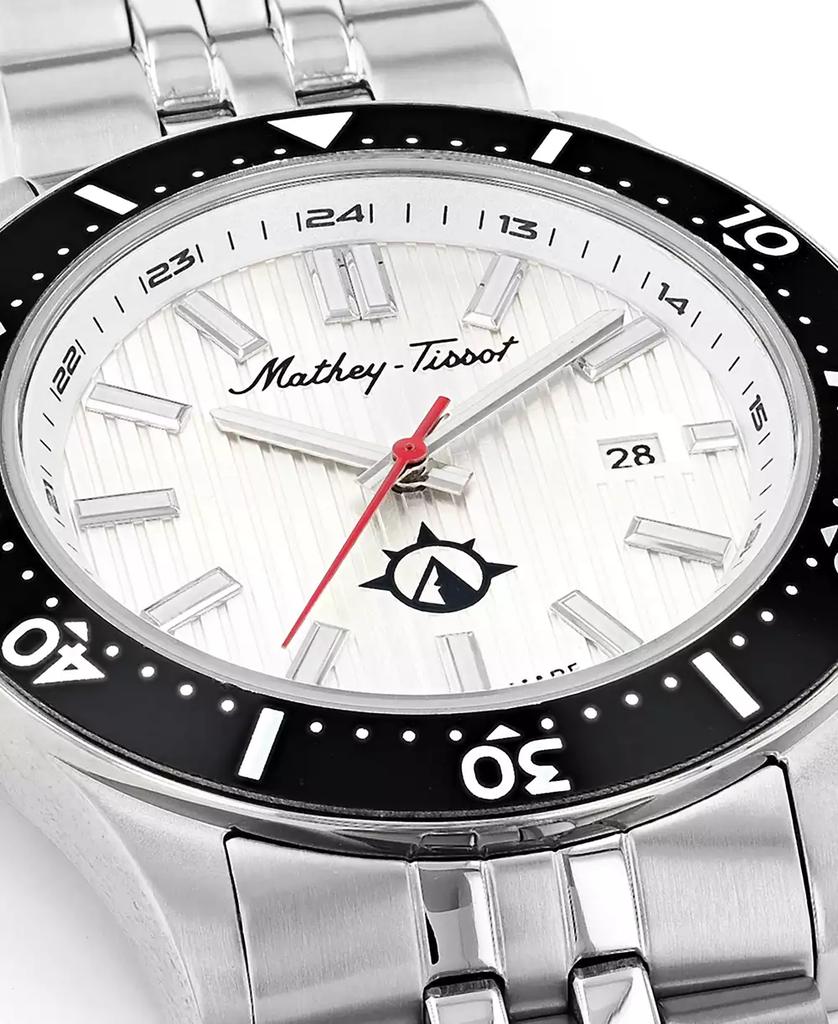 Mathey-Tissot Men's Expedition Collection Three Hand Date Stainless Steel Bracelet Watch, 42mm
