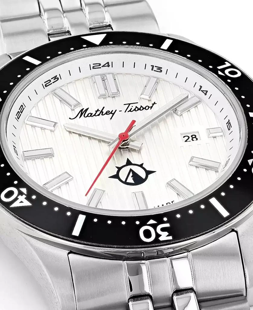 Mathey-Tissot Men's Expedition Collection Three Hand Date Stainless Steel Bracelet Watch, 42mm 2