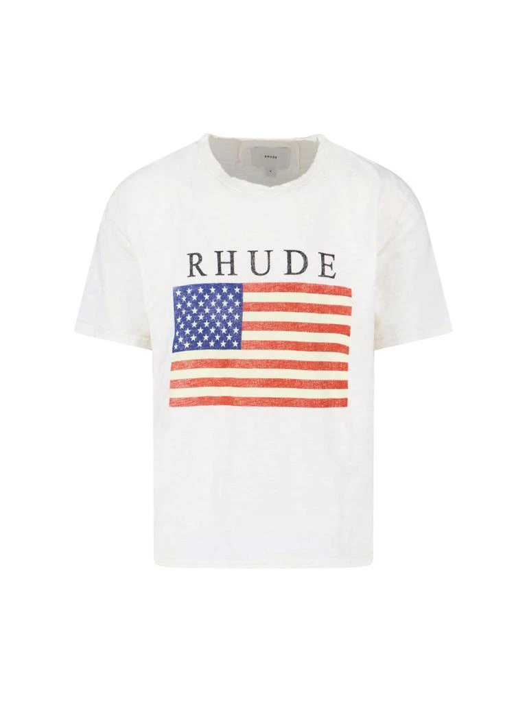 Rhude Classic White T-Shirt With Minimalist Design