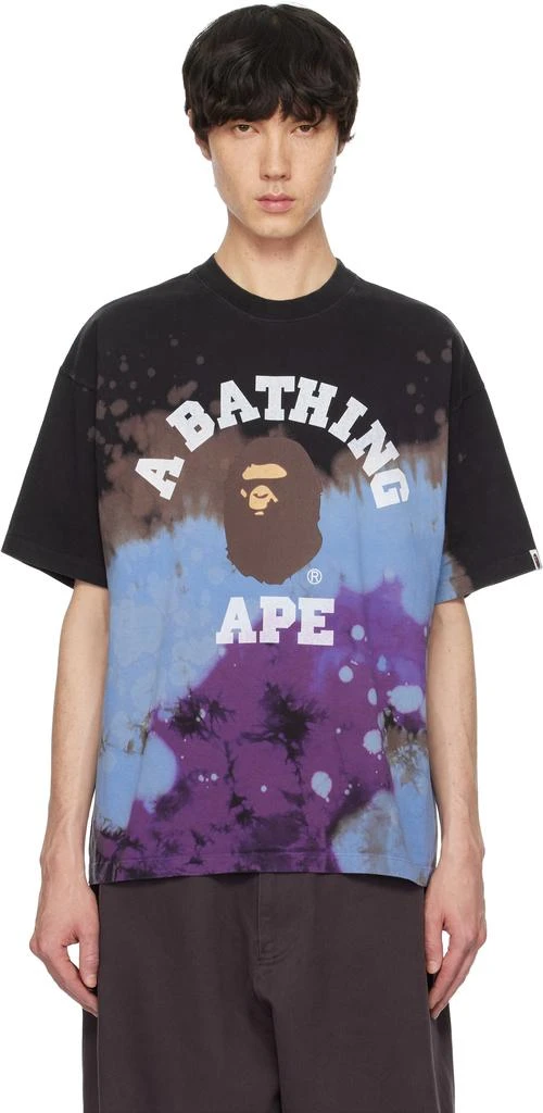 Bape Multicolor Tie Dye College Relaxed Fit T-shirt 1