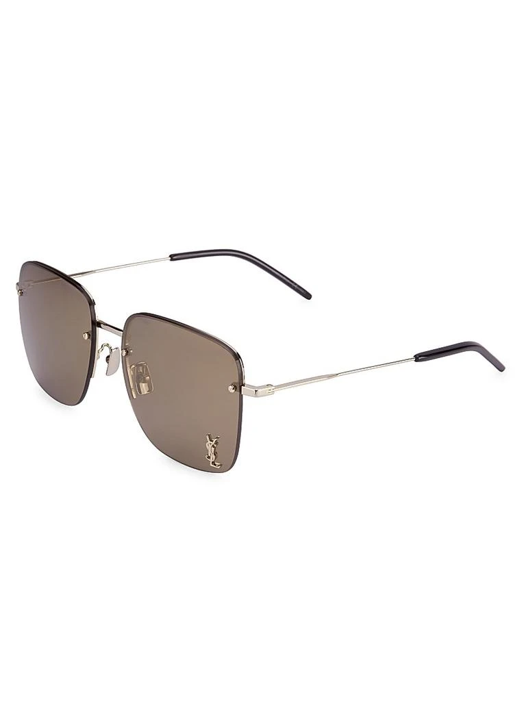 Yves Saint Laurent Monogram 58MM Square Sunglasses Accessories