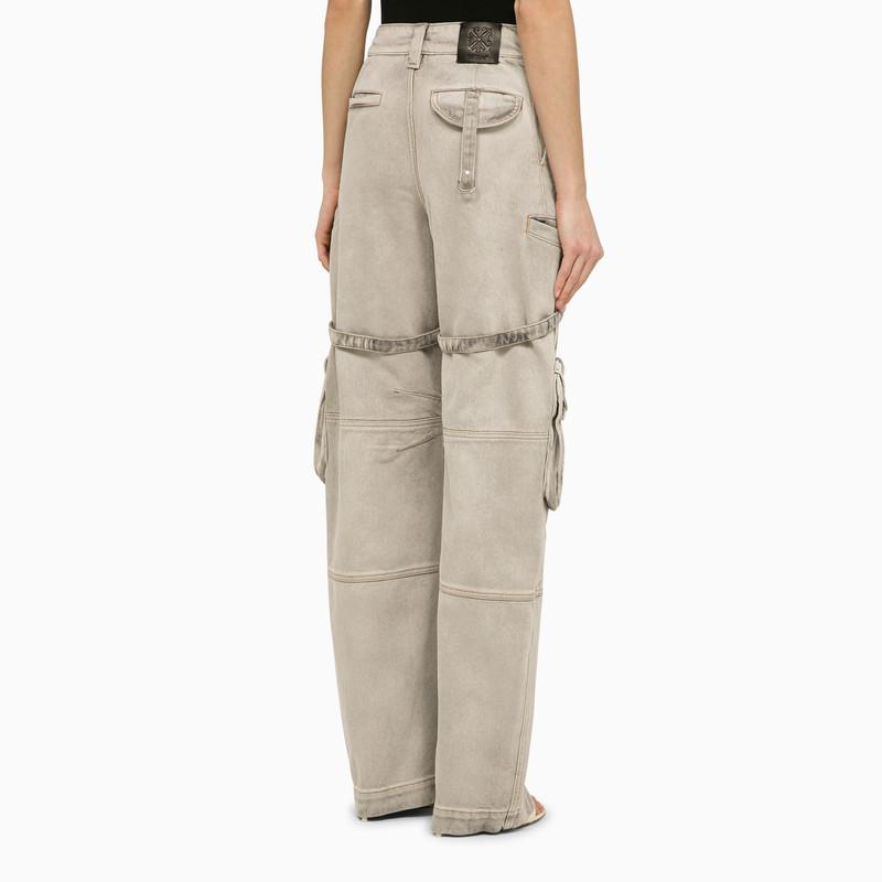 デニム・ジーパン OFF-WHITE COTTON DENIM CARGO JEANS Off-White Oversized cargo jeans in burnt denim - Leggings