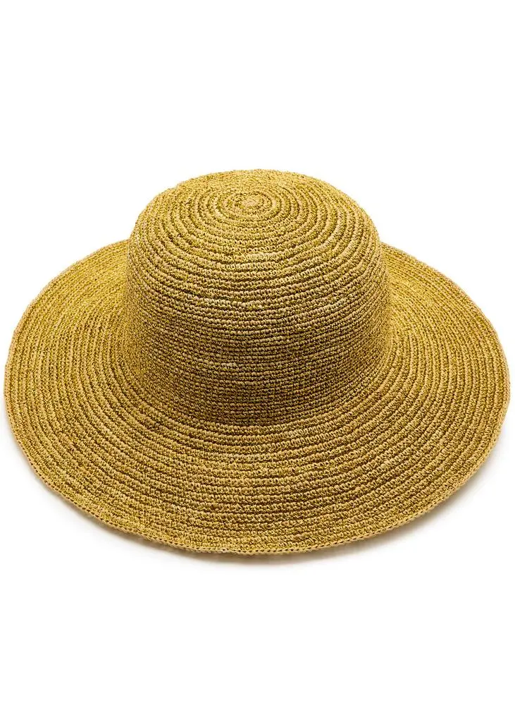 Sensi Studio Metallic mouldable straw hat 3