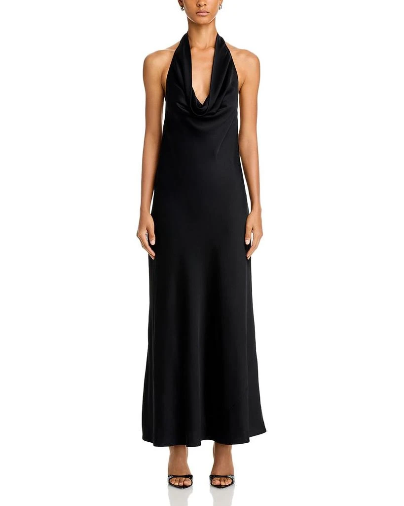 FRENCH CONNECTION Ennis Satin Halter Dress 7