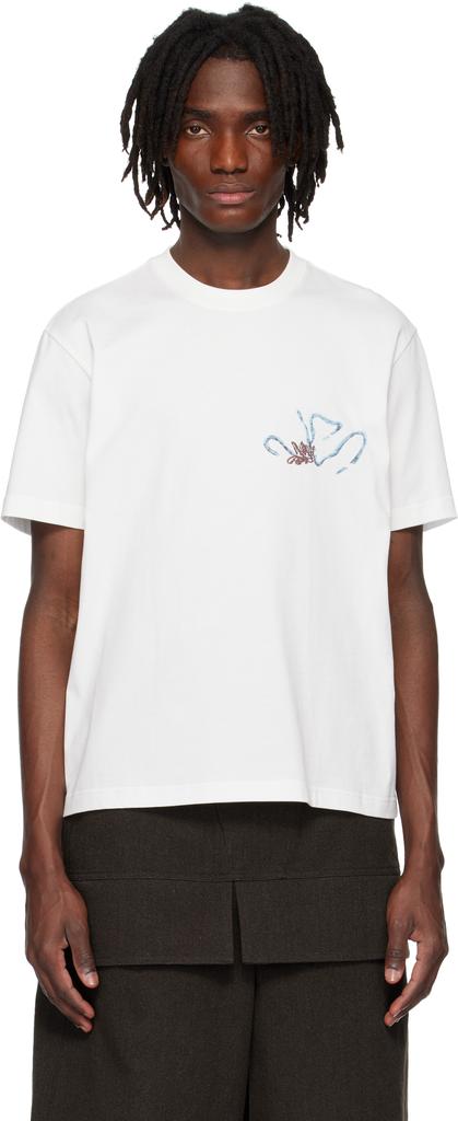 pet-tree-kor White Texting On Pasta T-shirt