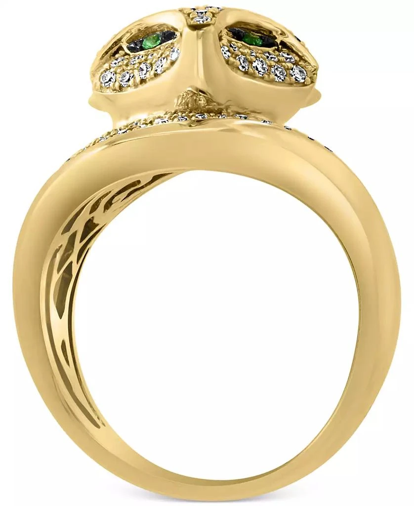 Effy EFFY® Diamond (3/8 ct. t.w.) & Tsavorite Accent Fox Ring in 14k Gold 5