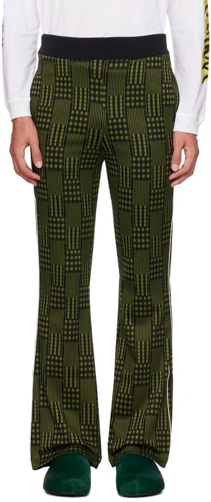 Marni Green 
Black Jacquard Trousers