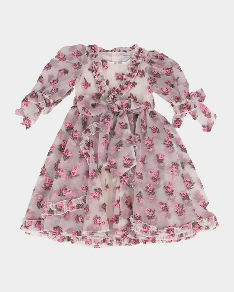 Mama Luma Girl's Puff Sleeve Floral-Print Dress, Size 3T-12 1