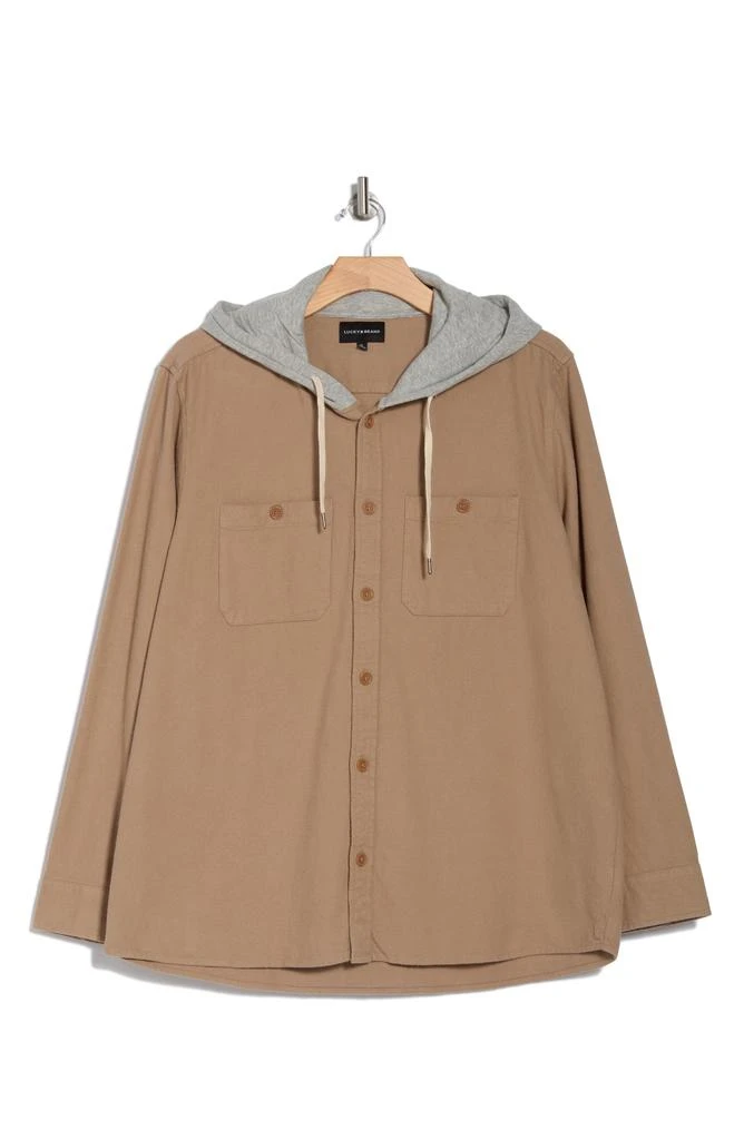 Lucky Brand Hooded Button Shirt Jacket 3