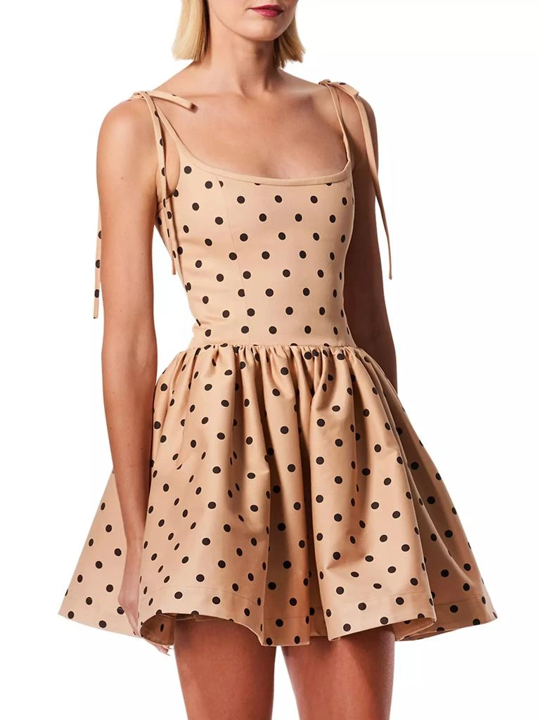 Carolina Herrera Polka-Dot Flared Minidress 3