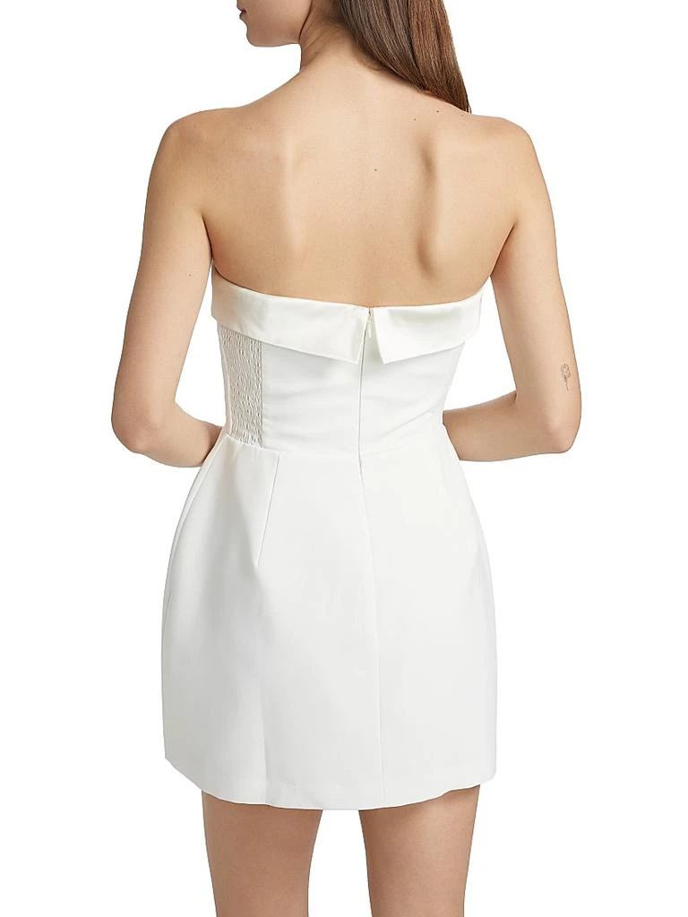 Amanda Uprichard Lucienne Satin Fit & Flare Romper 5