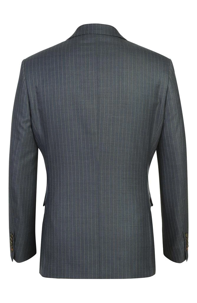 English Laundry Pinstripe Navy Wool Blend Suit 8