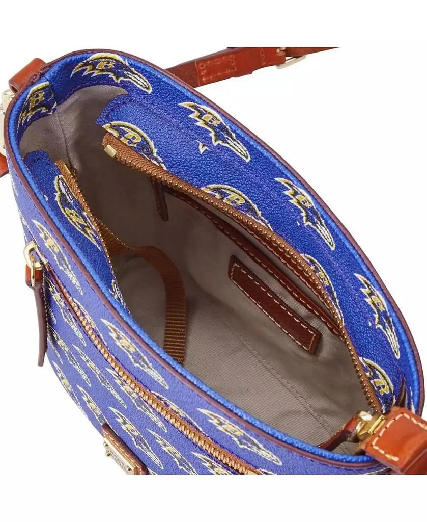 Dooney & Bourke Women's Baltimore Ravens Signature Small Zip Crossbody Purse 3