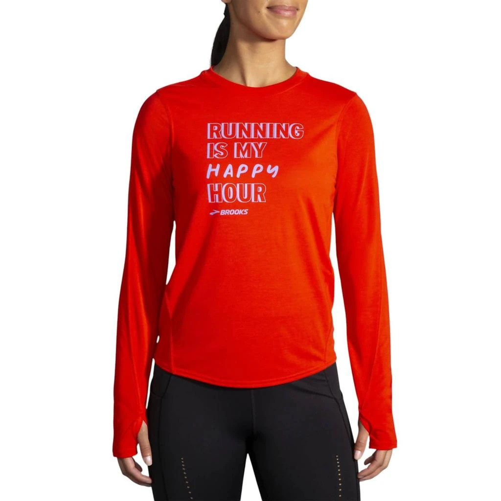 Brooks Brooks - WOMEN'S DISTANCE GRAPHIC LONG SLEEVE SHIRT 1