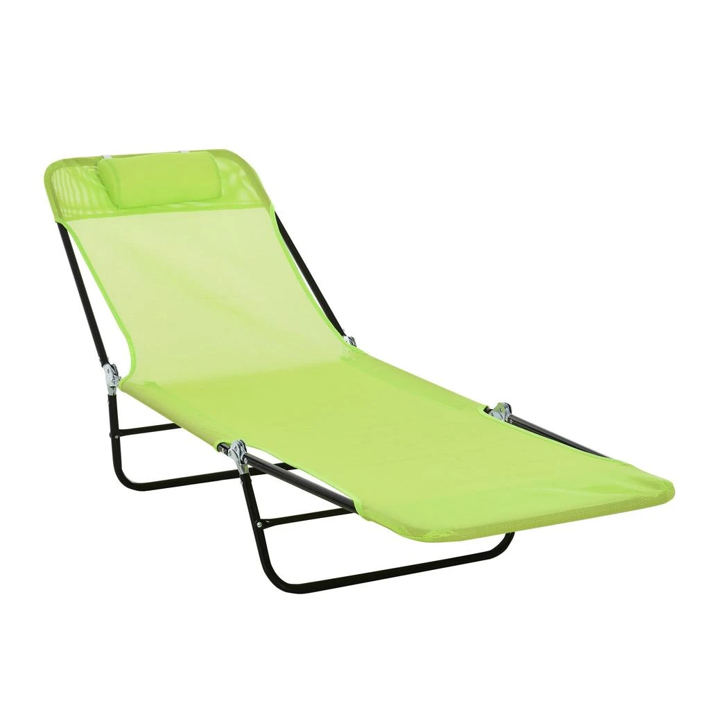 Hivvago Outdoor Lounge Chair with Headrest for Yard or Patio
