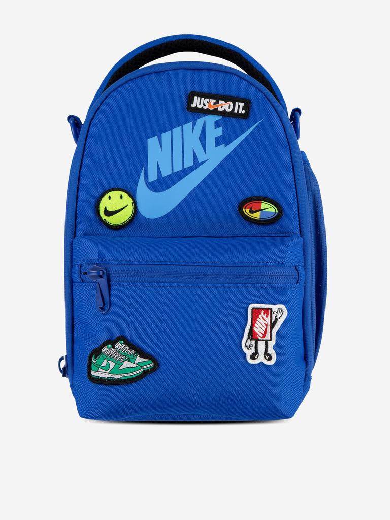 NIKE Kids Logo Patch Lunch Tote Bag in Blue (27cm)