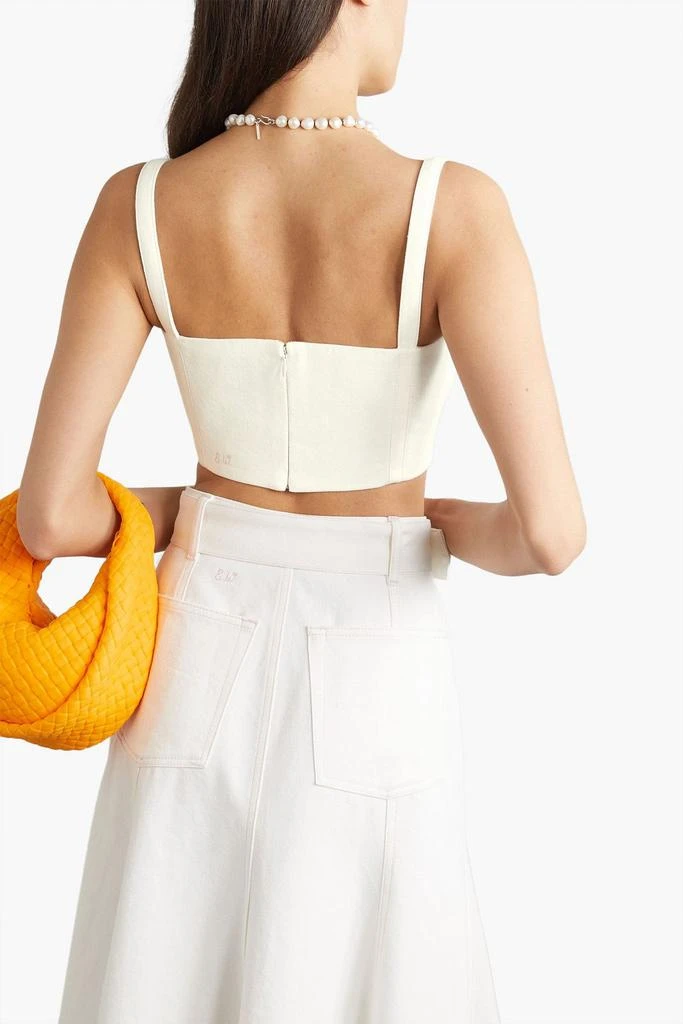 Emilia Wickstead Fabiola cropped denim top 3