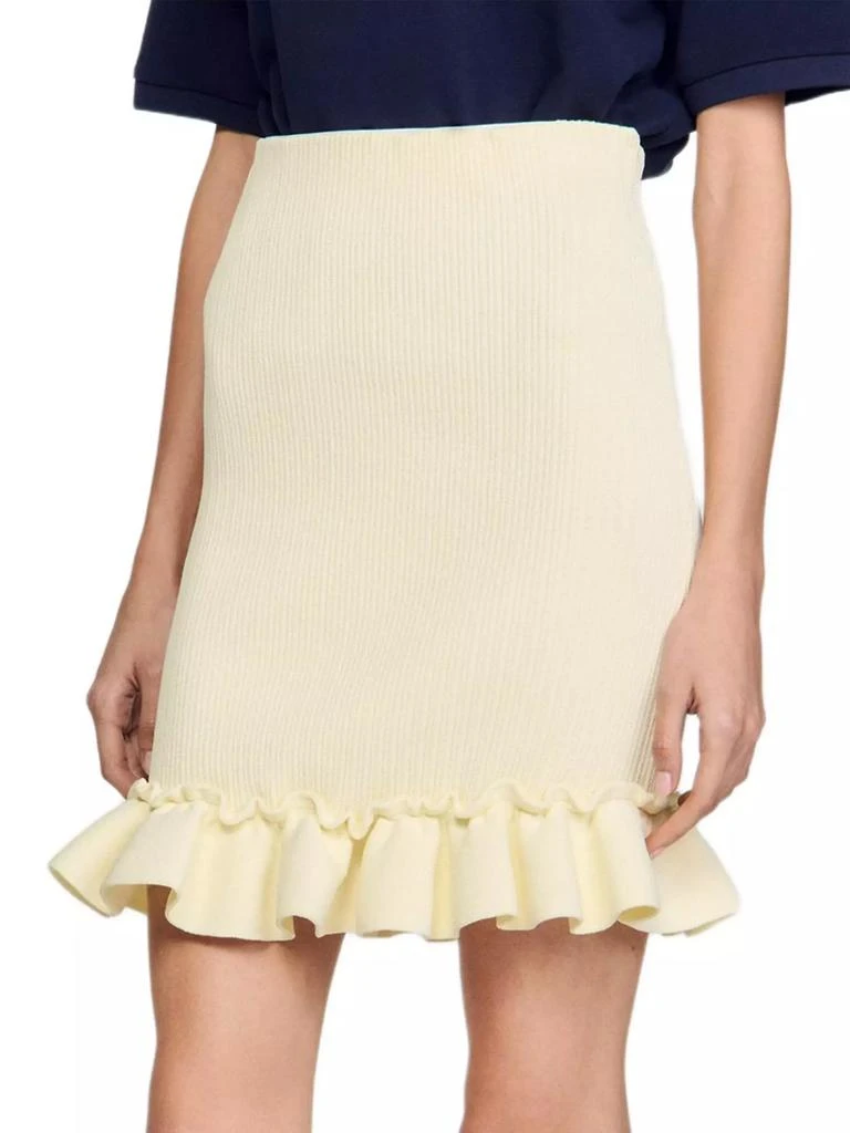 Sandro Knitted Skirt with Ruffle 4