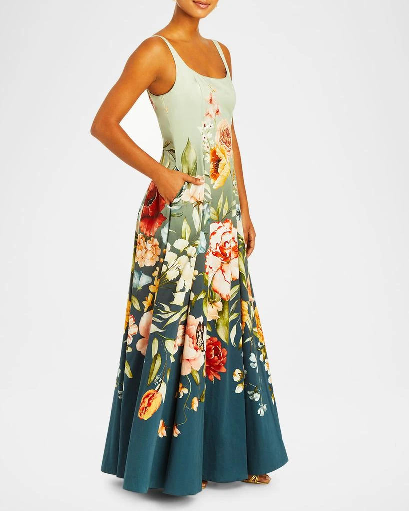 Mestiza New York Thalia Reversible Floral-Print Ombre Gown 6
