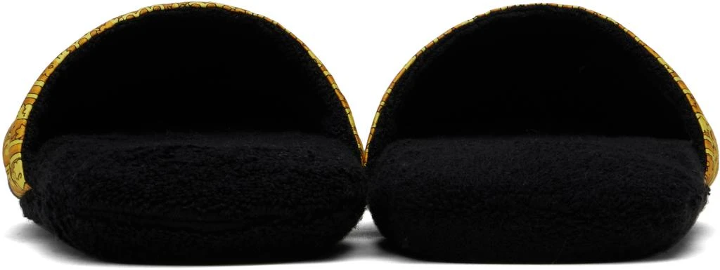 Versace Black & Yellow 'I Heart Baroque' Slippers 2