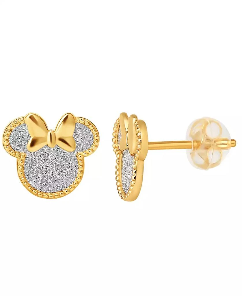 Disney 2-Pc. Minnie Glitter Necklace and Earrings Set in 18k Yellow Gold Over Sterling Silver 8