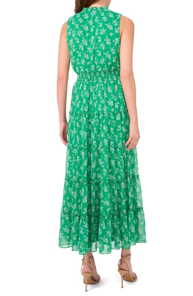 Halogen Split Neck Tiered Maxi Dress