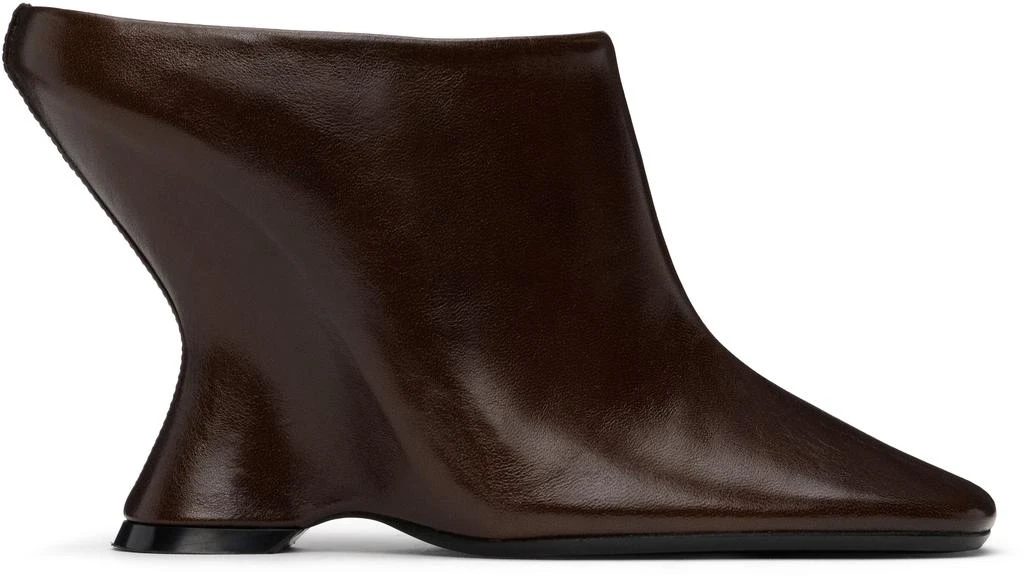 Dries Van Noten Tan Leather Wedge Mules 1