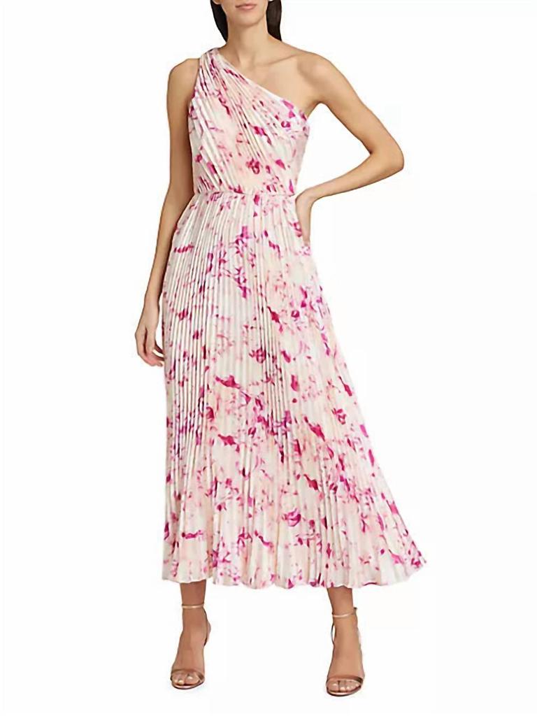 Monique Lhuillier Monique Lhuillier - Alina One Shoulder Midi Dress