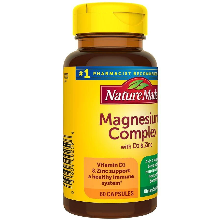 Nature Made Magnesium Complex with Vitamin D and Zinc Capsules 60 8