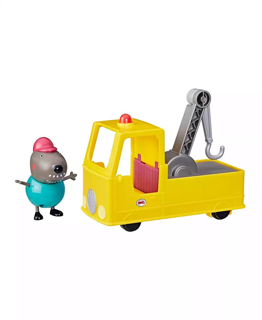 Peppa Pig Granddad Dog's Tow Truck Construction Vehicle and Figure Set, Preschool Toys