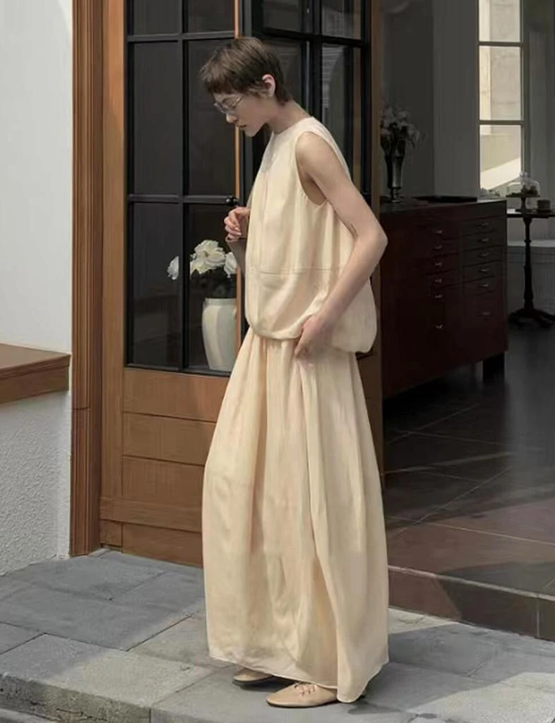 Pixie Market Beige Parachute Skirt -PREORDER 4