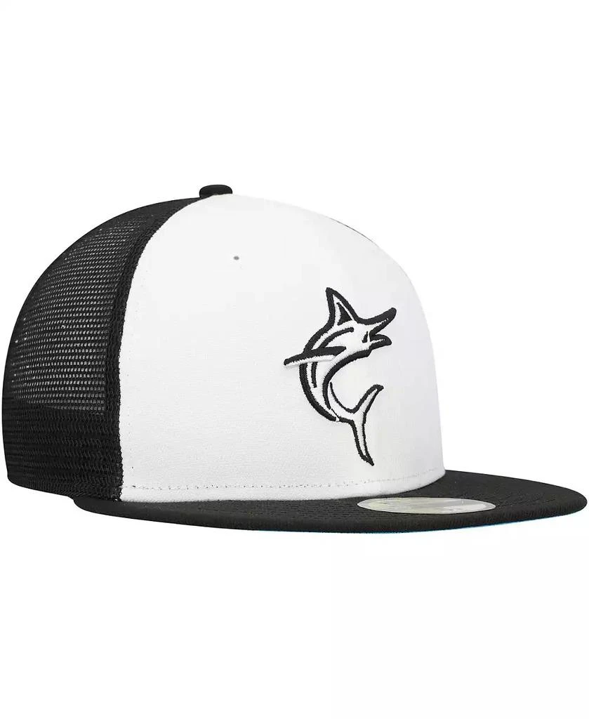 New Era Men's White, Black Miami Marlins 2023 On-Field Batting Practice 59FIFTY Fitted Hat 3