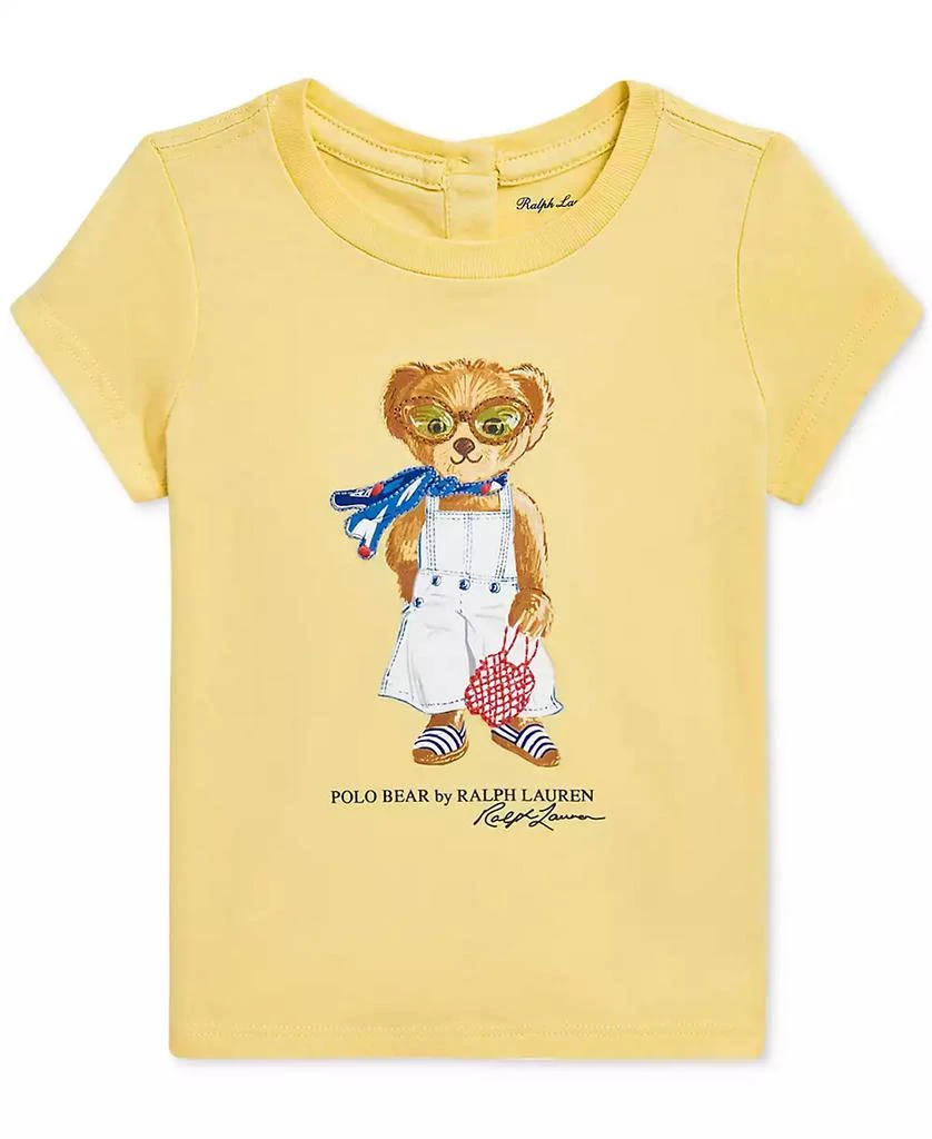 Ralph Lauren Baby Girls Jersey Polo Bear Tee 1