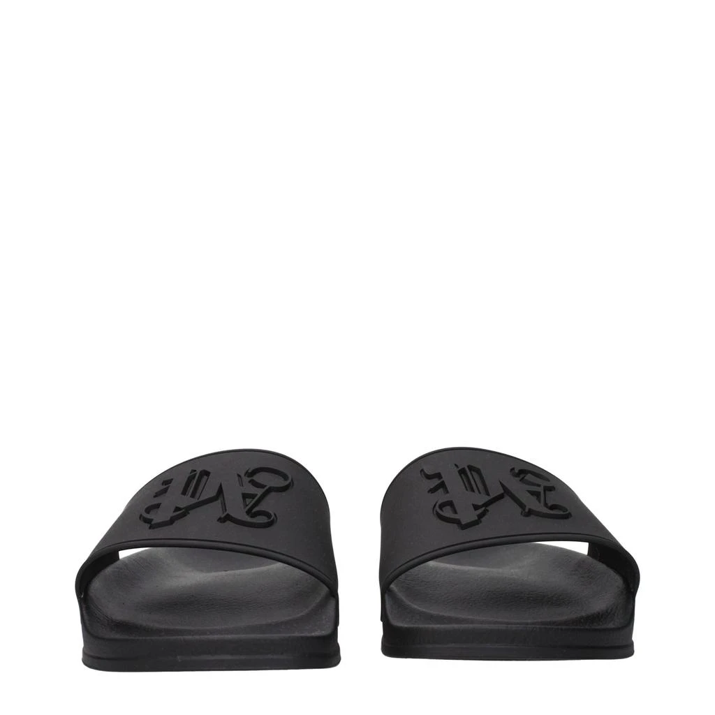 Palm Angels Palm Angels Black Cotton Slippers 3