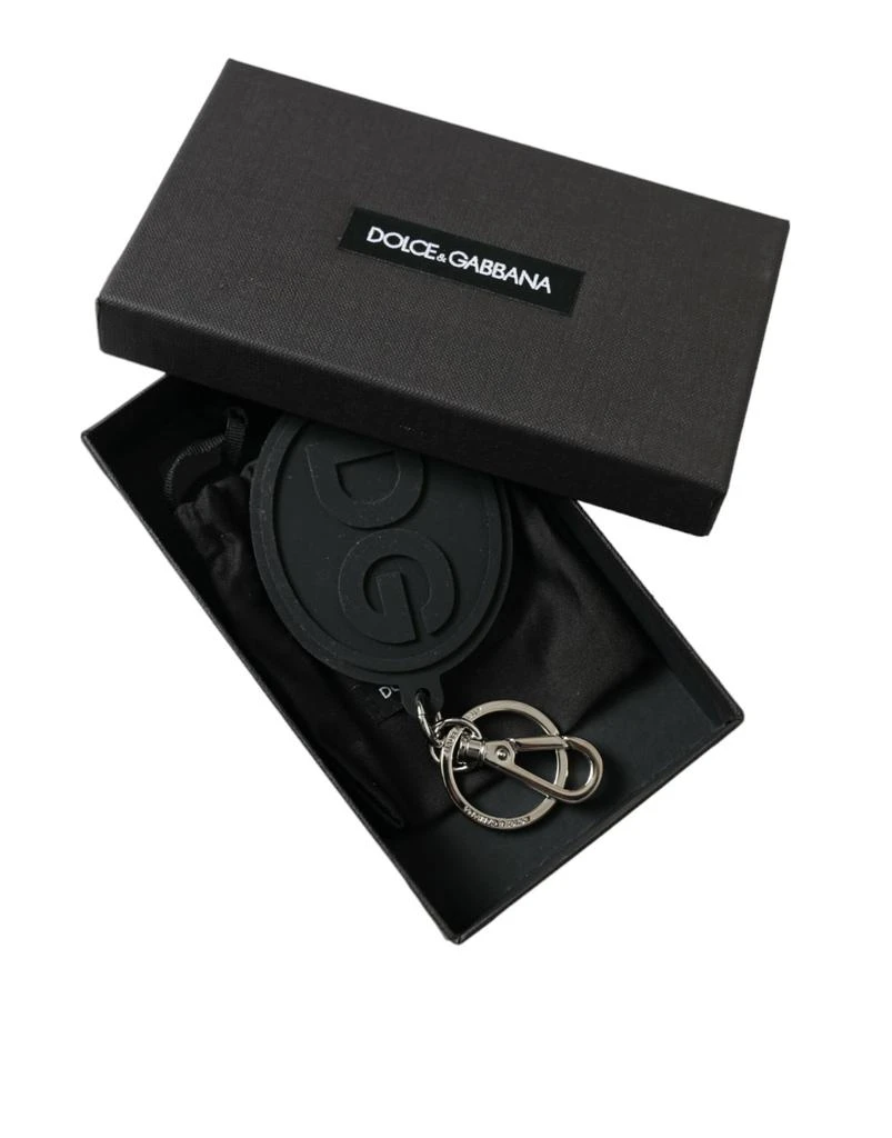 Dolce 
Gabbana Rubber DG Logo Brass Metal Keyring Women
s Keychain 4