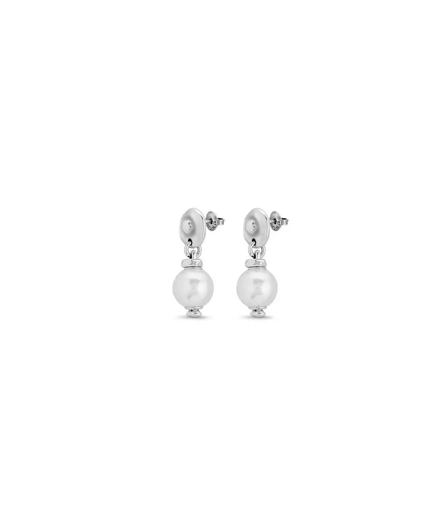 UNOde50 Sterling Silver Metal Clad Cultivated Pearl Earrings 2