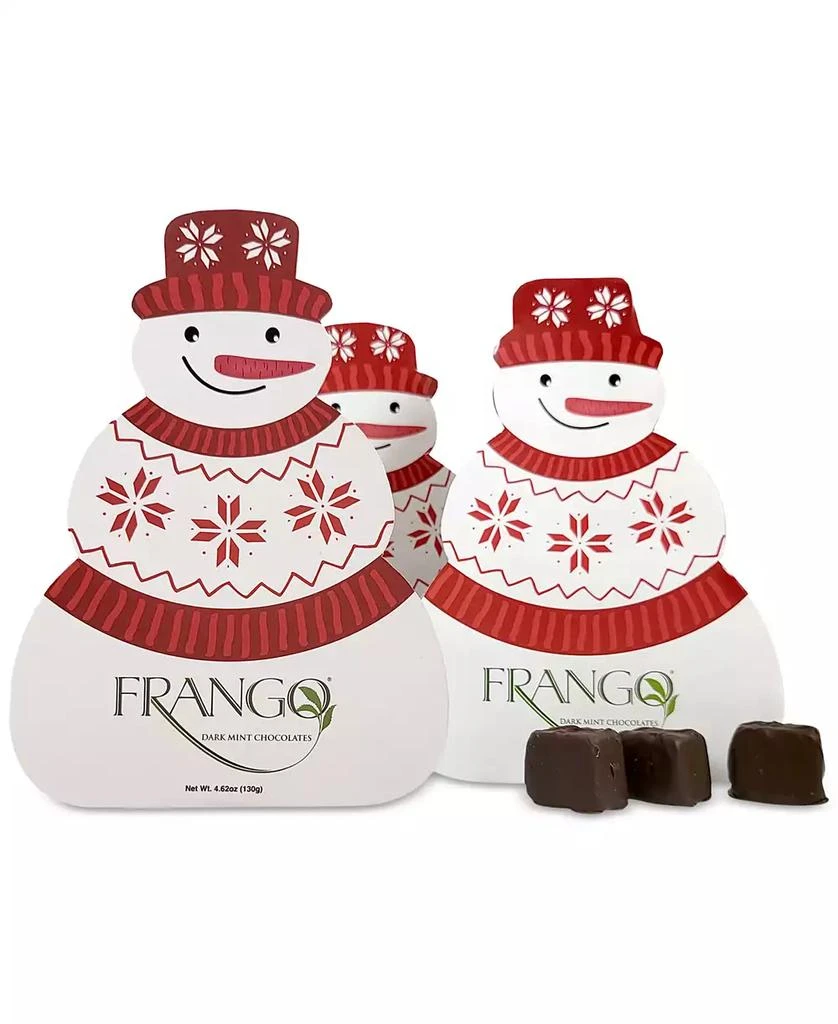 Frango Chocolates 3 Pack Holiday Dark Mint Chocolates in Snowman Box, Created for Macy's 1