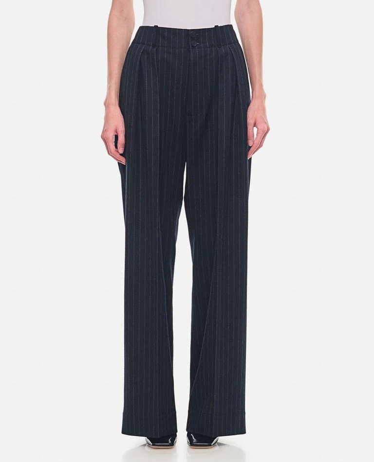 Plan C Wide Leg Pinstripe Pants 1