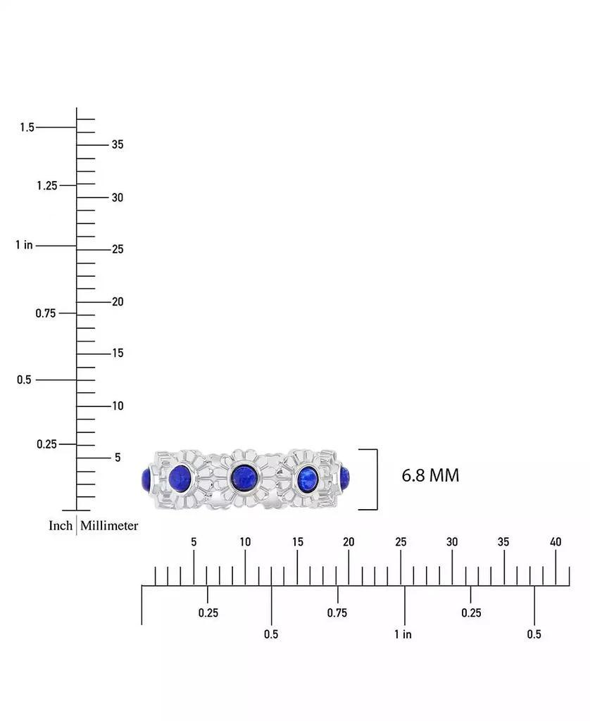 Macy
s Lapis (1.35 ct. t.w.) Flower Band Ring in Rhodium Over Sterling Silver 5