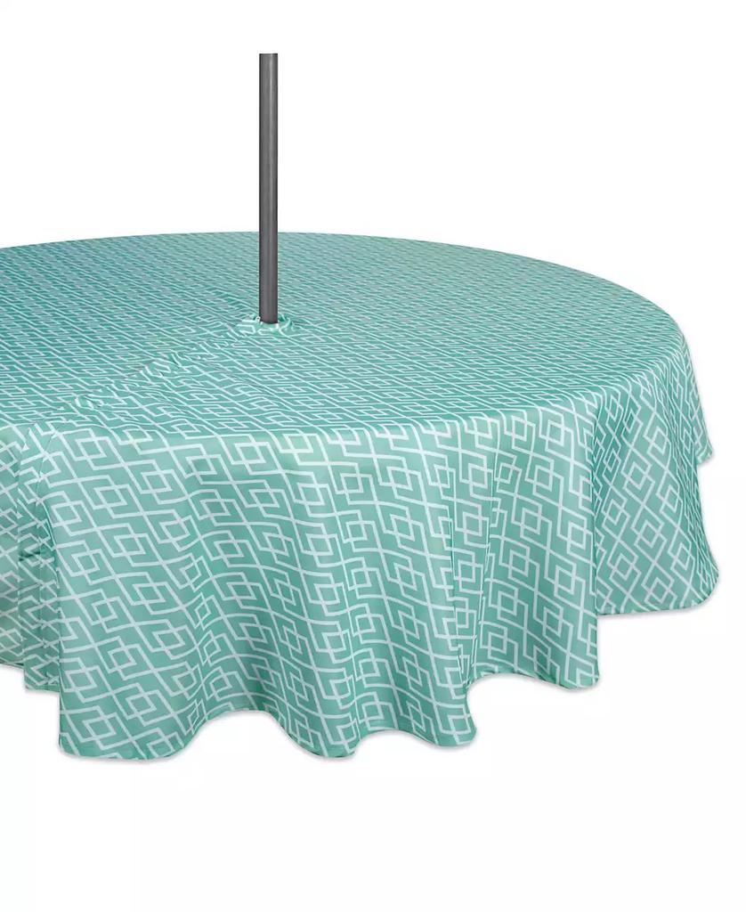 Design Imports Diamond Outdoor Tablecloth 60" Round