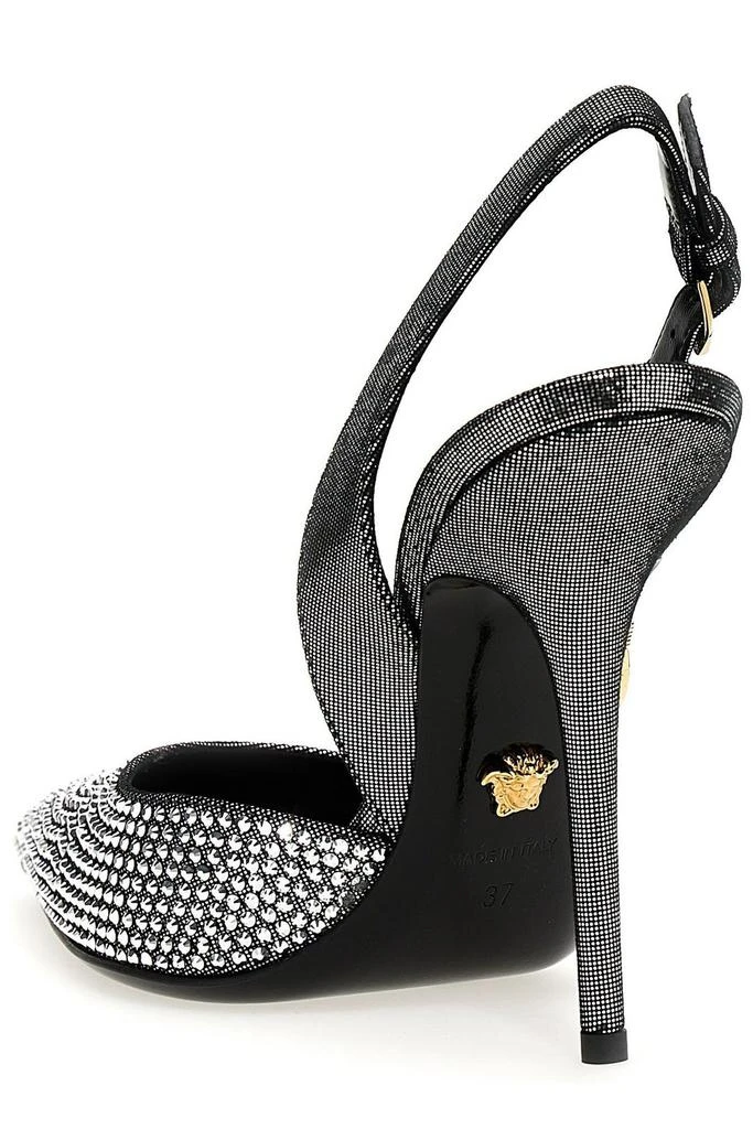 Versace Versace Pointed Toe Embellished Slingback Pumps 2