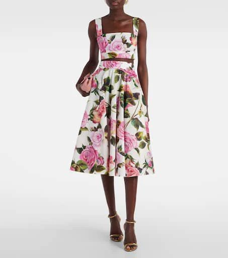 Dolce 
Gabbana Floral cotton poplin crop top 2