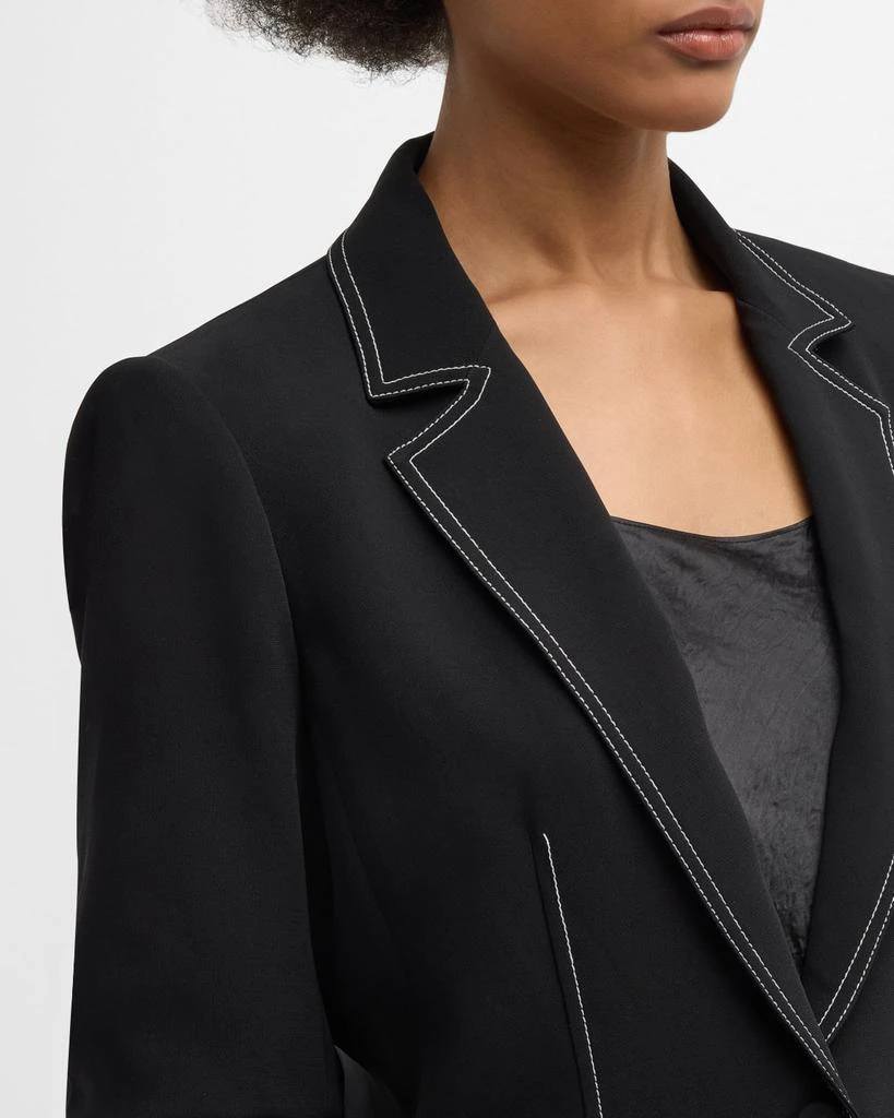 Cinq a Sept Khloe Crepe 3/4-Sleeve Blazer 5