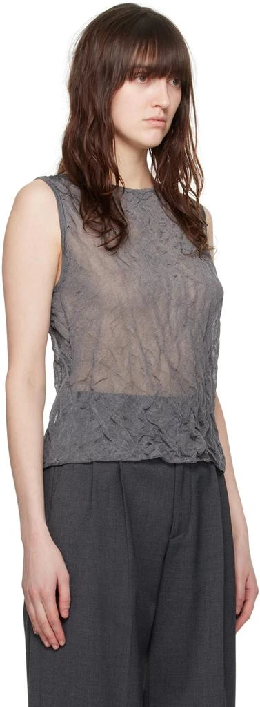 Filippa K Gray Crinkled Tank Top 2