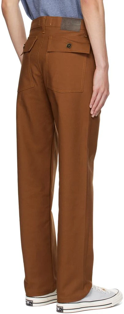 Naked & Famous Denim Brown Straight-Leg Trousers 3