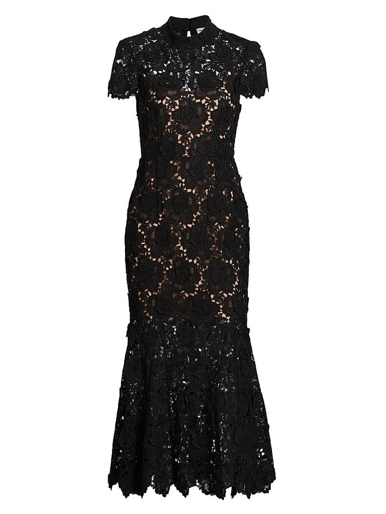Self Portrait Flower Lace Mermaid Midi-Dress 1