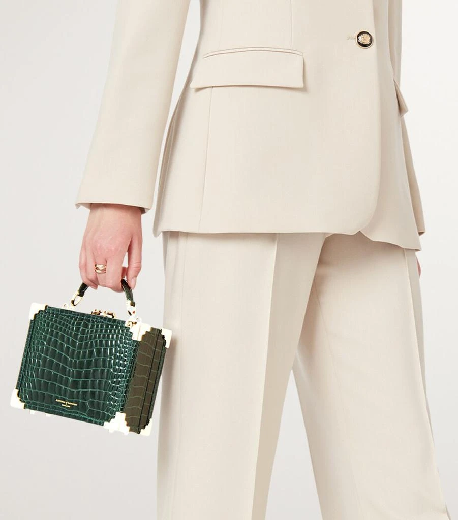 Aspinal of London Mini Leather Trunk Clutch Bag 6