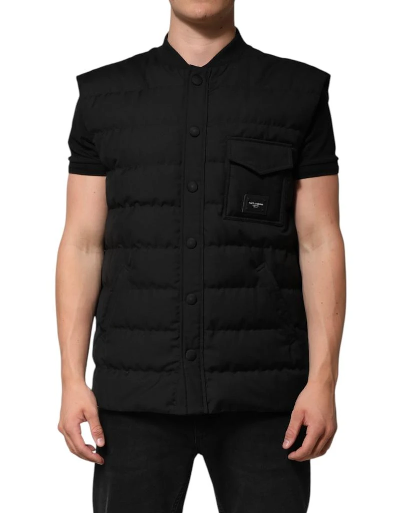 Dolce 
Gabbana Sleeveless Parka Logo Plaque Men
s Jacket