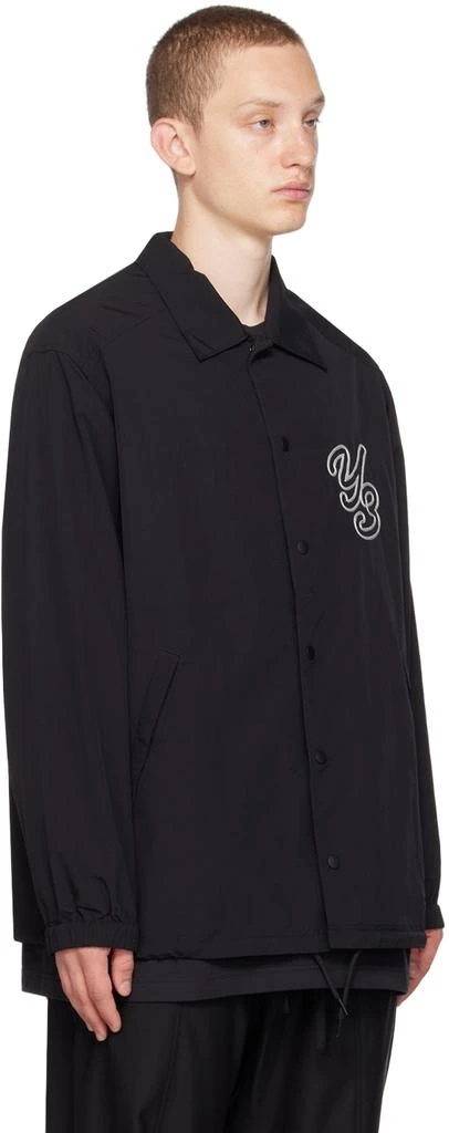 Y-3 Black Embroidered Coach Jacket 2