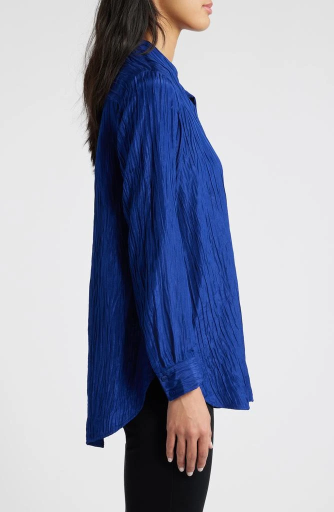 Eileen Fisher Mandarin Collar Textured Stretch Silk Tunic 3